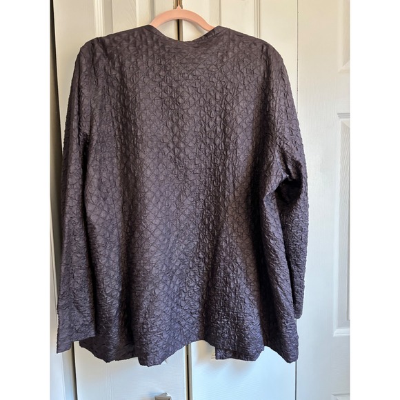 Eileen Fisher Quilted Silk Jacket – Size 1X – Plum Purple - Picture 6 of 9